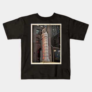 Amsterdam Theater in Times Square- Kodachrome Postcards Kids T-Shirt